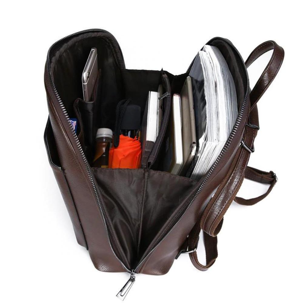STELLA | SAC À DOS DOUBLE ZIP CLASSIQUE AU DESIGN ÉPURÉ