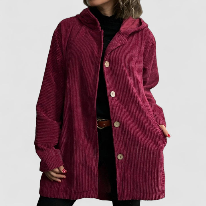 CORDIA | VESTE À CAPUCHE EN VELOURS CÔTELÉ DOUILLETTE