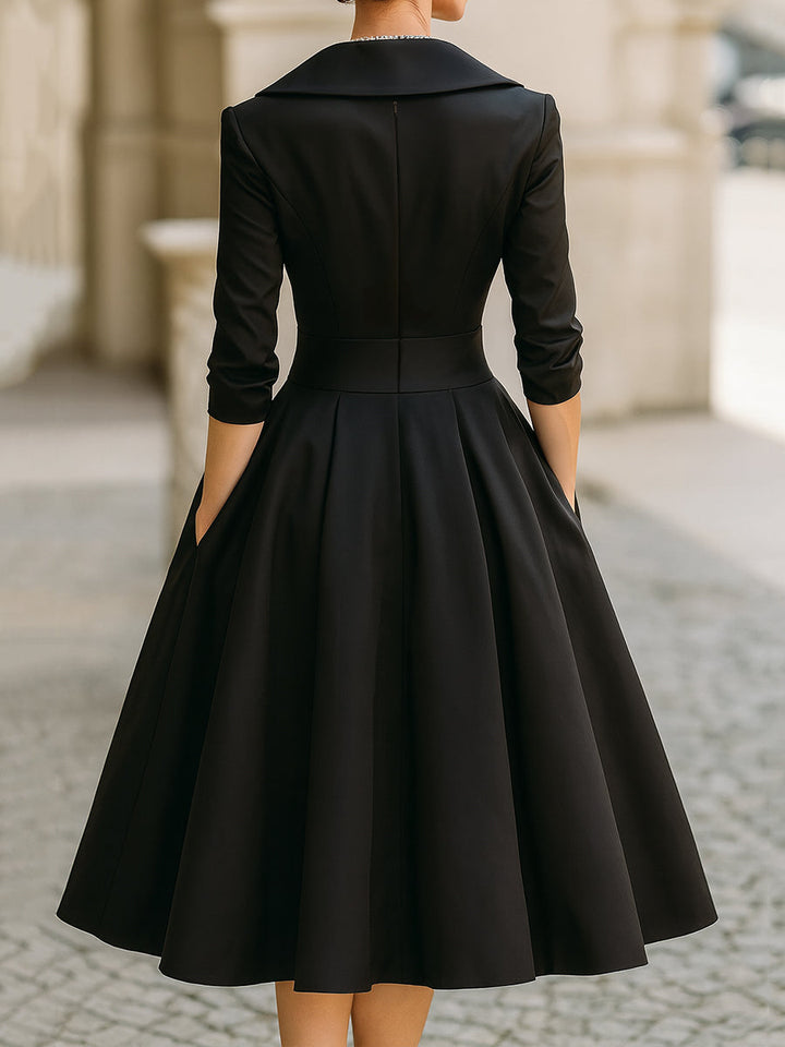 ARIELLA | ROBE MIDI EN SATIN