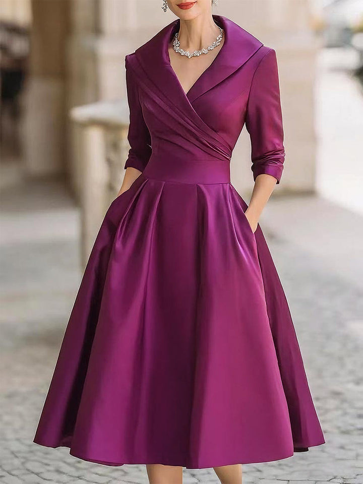 ARIELLA | ROBE MIDI EN SATIN