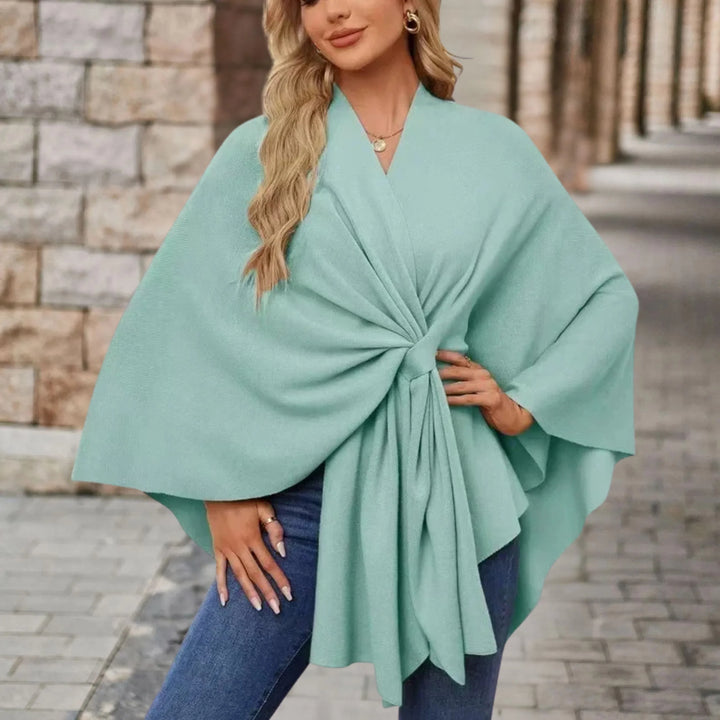 YVETTE | PONCHO ÉLÉGANT DRAPÉ