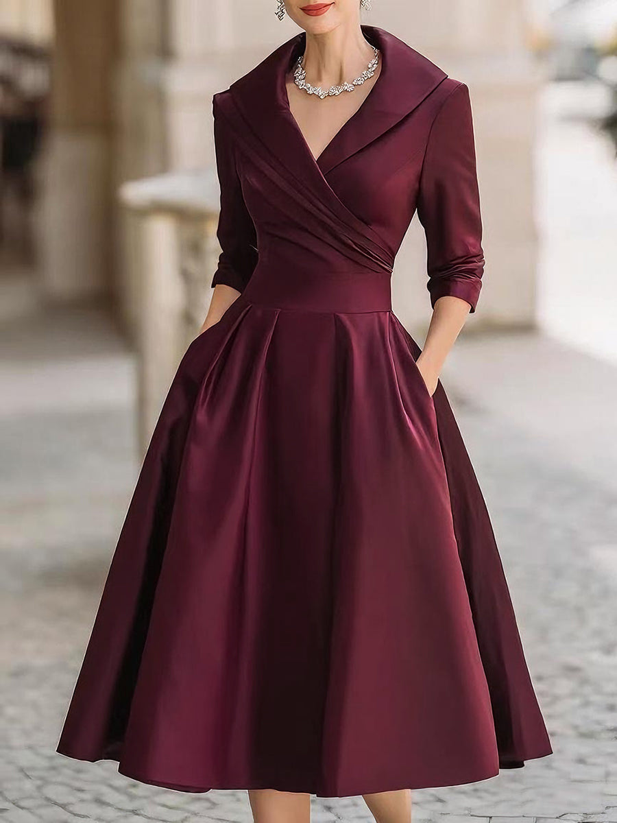 ARIELLA | ROBE MIDI EN SATIN