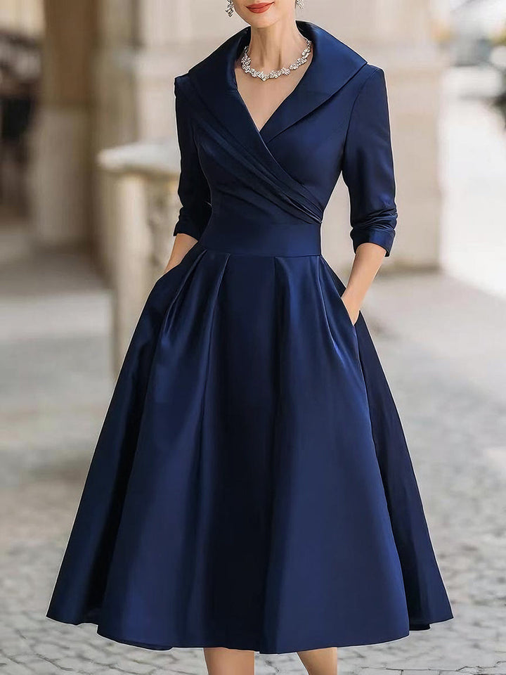 ARIELLA | ROBE MIDI EN SATIN