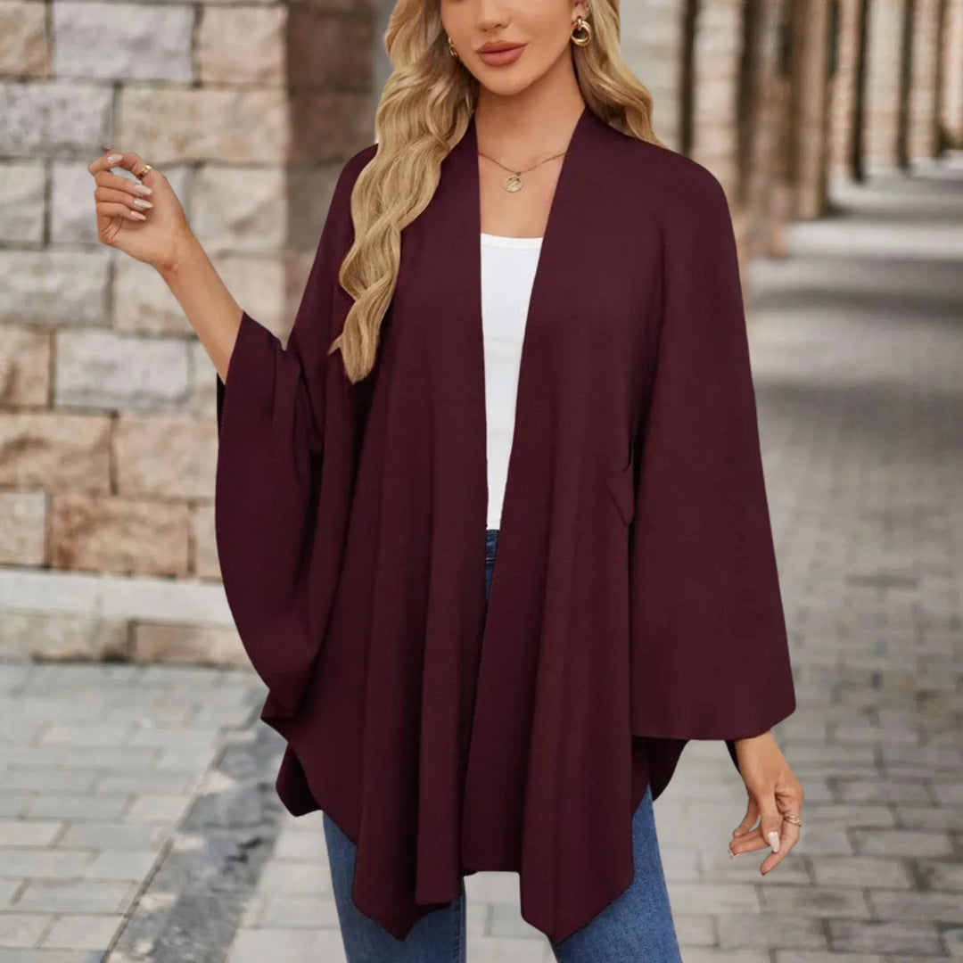 YVETTE | PONCHO ÉLÉGANT DRAPÉ