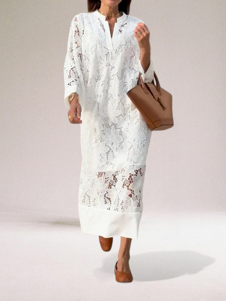 BEATA | ROBE LONGUE EN DENTELLE DE LUXE