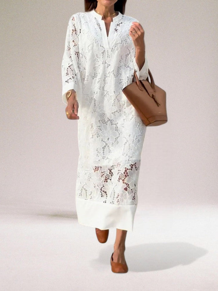 BEATA | ROBE LONGUE EN DENTELLE DE LUXE