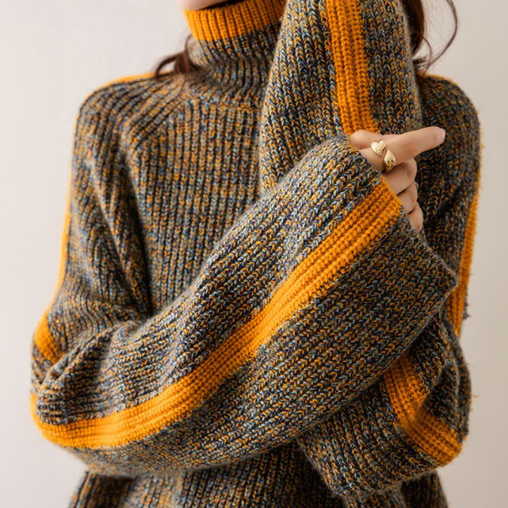 ELANORA | PULL COL ROULÉ SURDIMENSIONNÉ POUR CHALEUR ET CONFORT