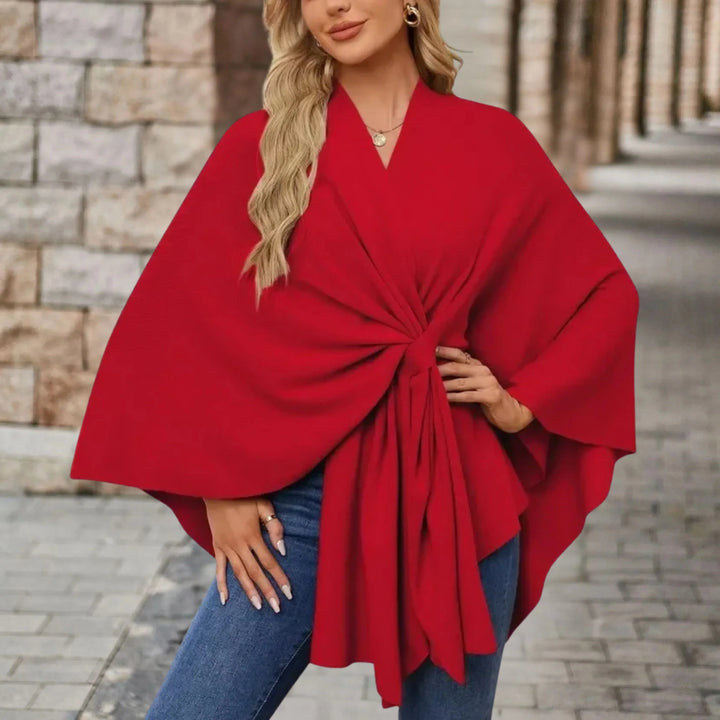 YVETTE | PONCHO ÉLÉGANT DRAPÉ
