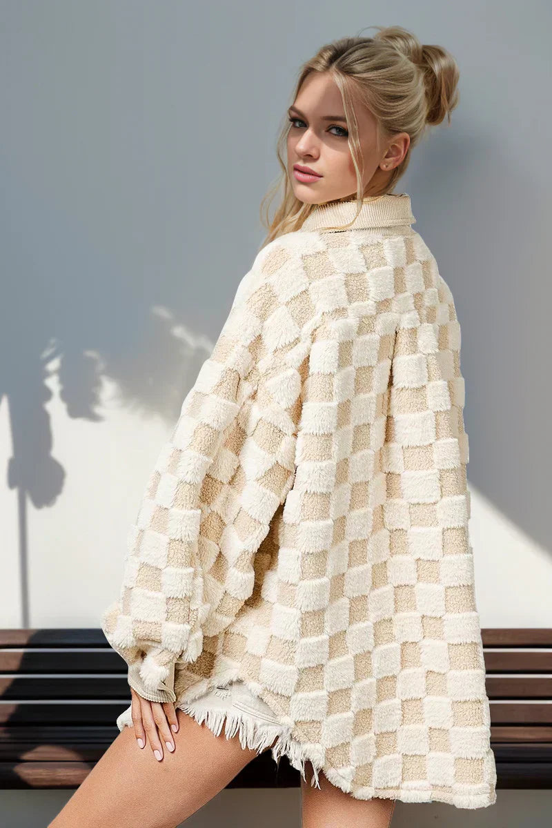 MANON | VESTE À CARREAUX