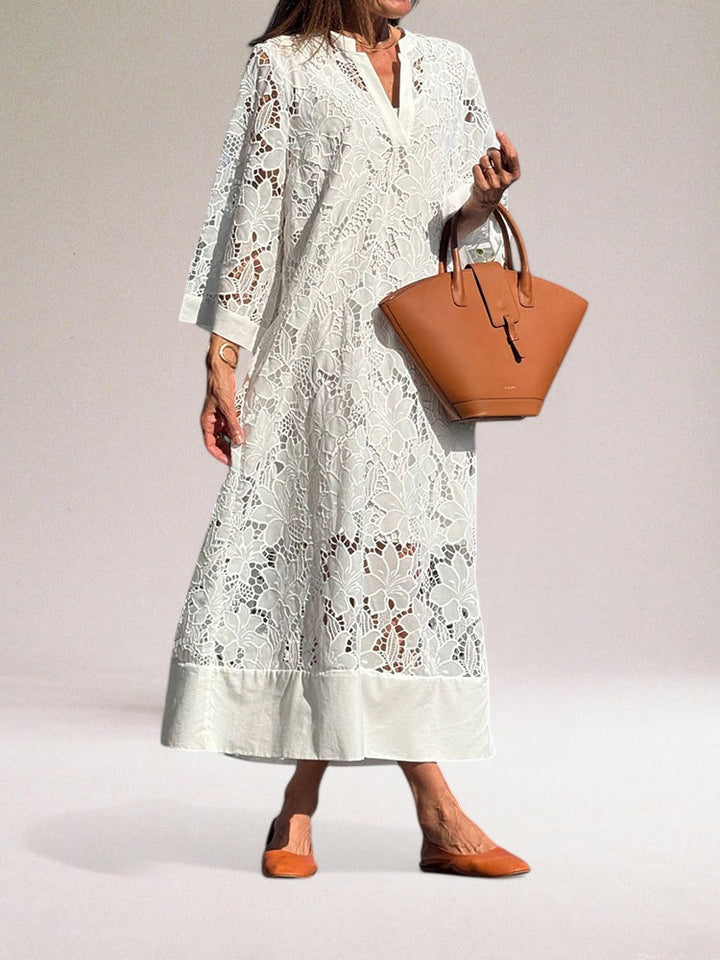 BEATA | ROBE LONGUE EN DENTELLE DE LUXE