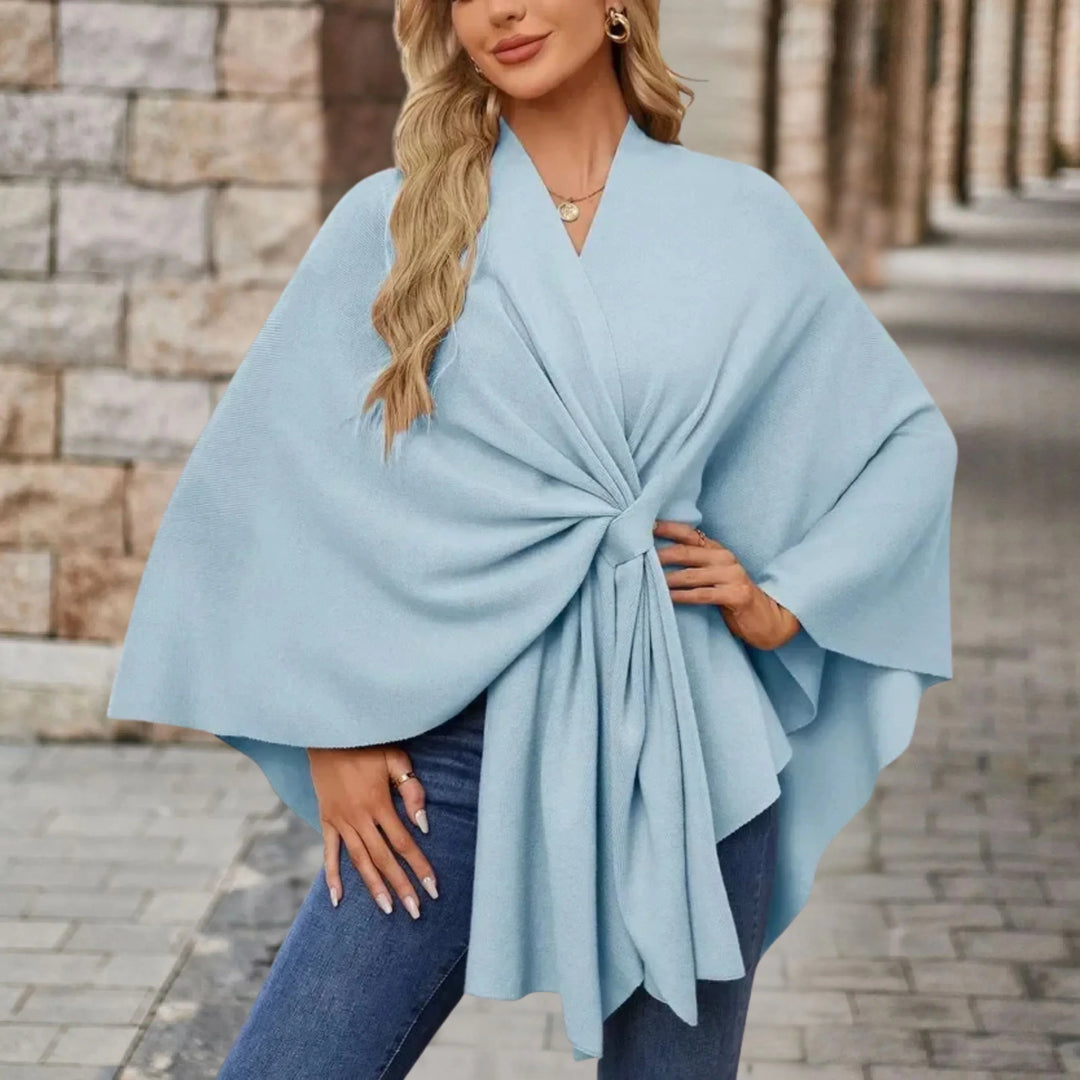 YVETTE | PONCHO ÉLÉGANT DRAPÉ