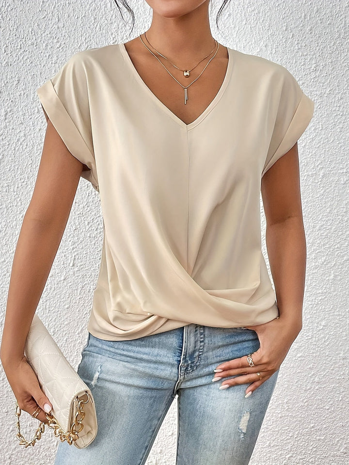 FAYE | CHEMISE CASUAL ÉLÉGANTE À COL EN V