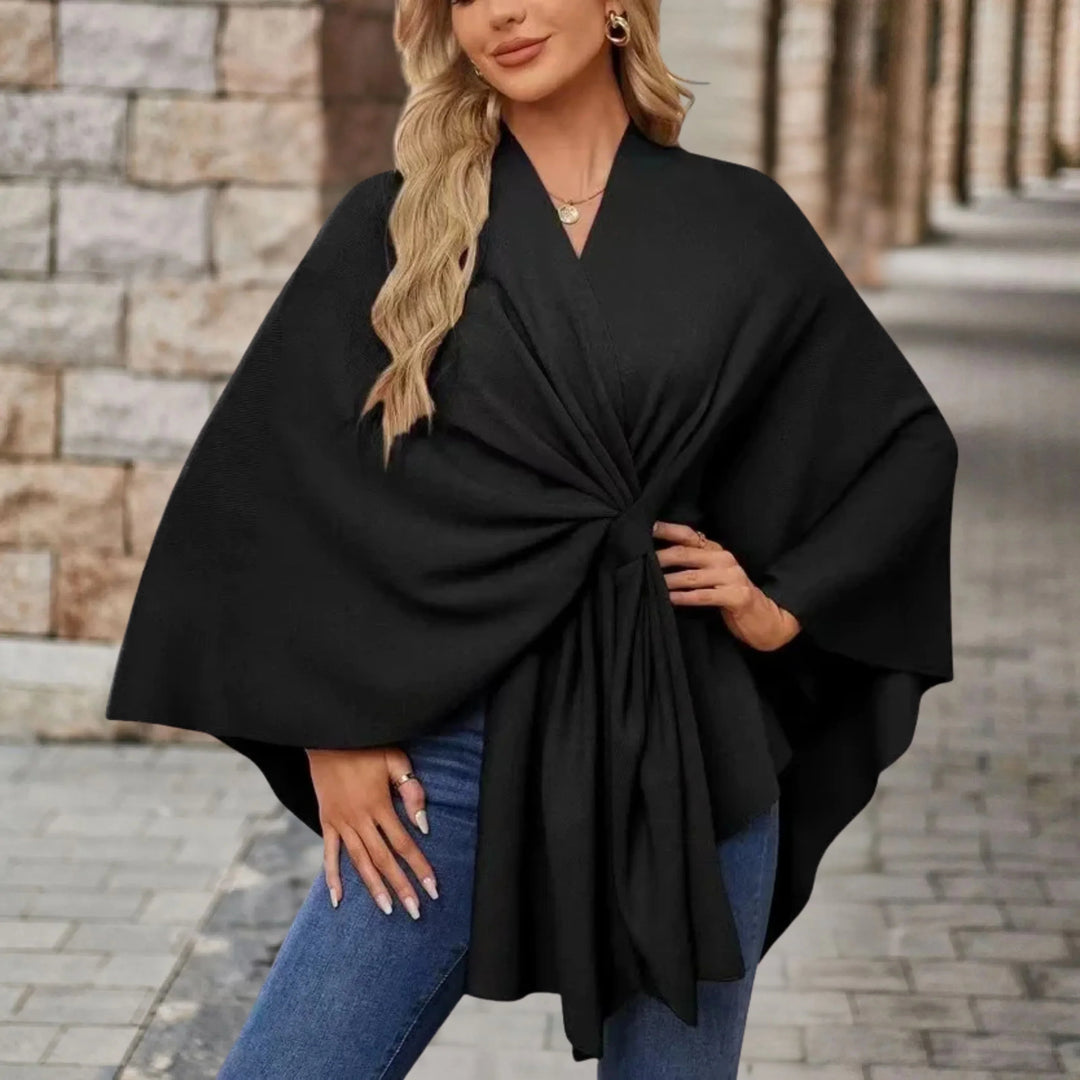 YVETTE | PONCHO ÉLÉGANT DRAPÉ