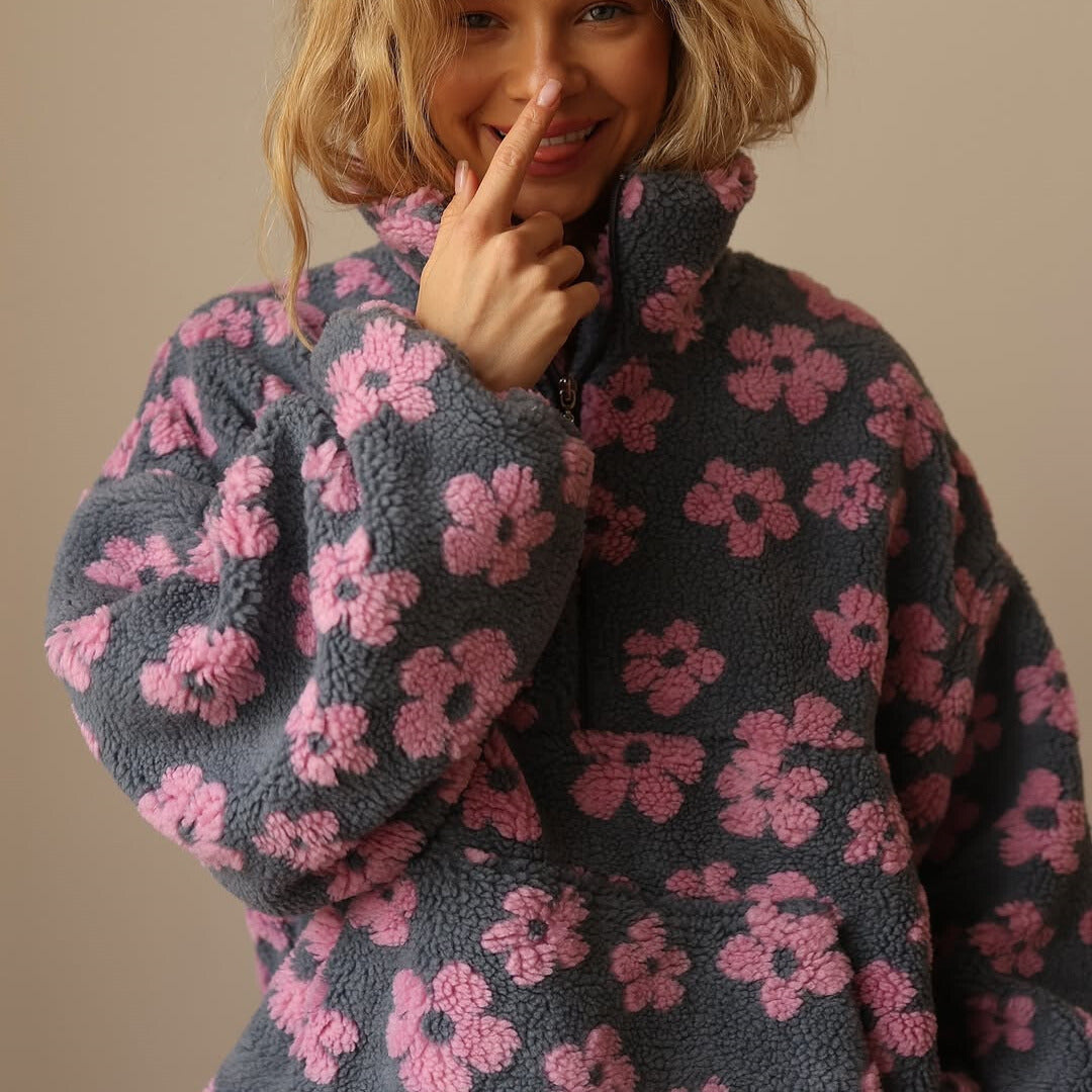DAISY | PULL POLAIRE FLEURI CONFORTABLE