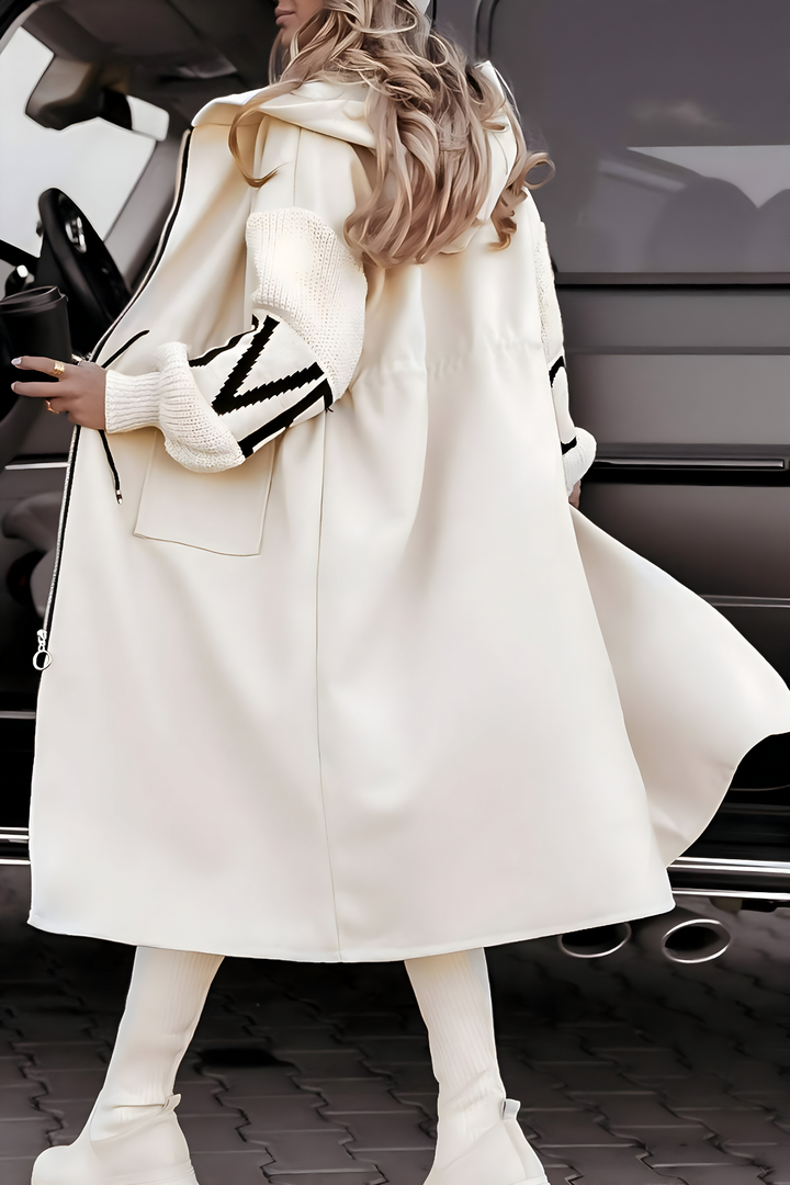 LYSANNE | MANTEAU LONG À CAPUCHE AVEC POCHES