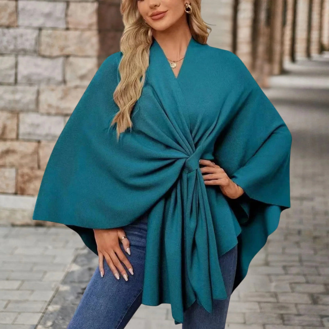 YVETTE | PONCHO ÉLÉGANT DRAPÉ