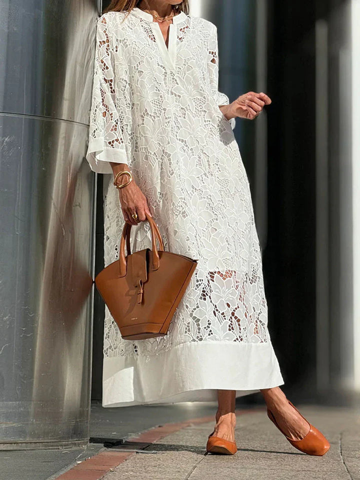 BEATA | ROBE LONGUE EN DENTELLE DE LUXE