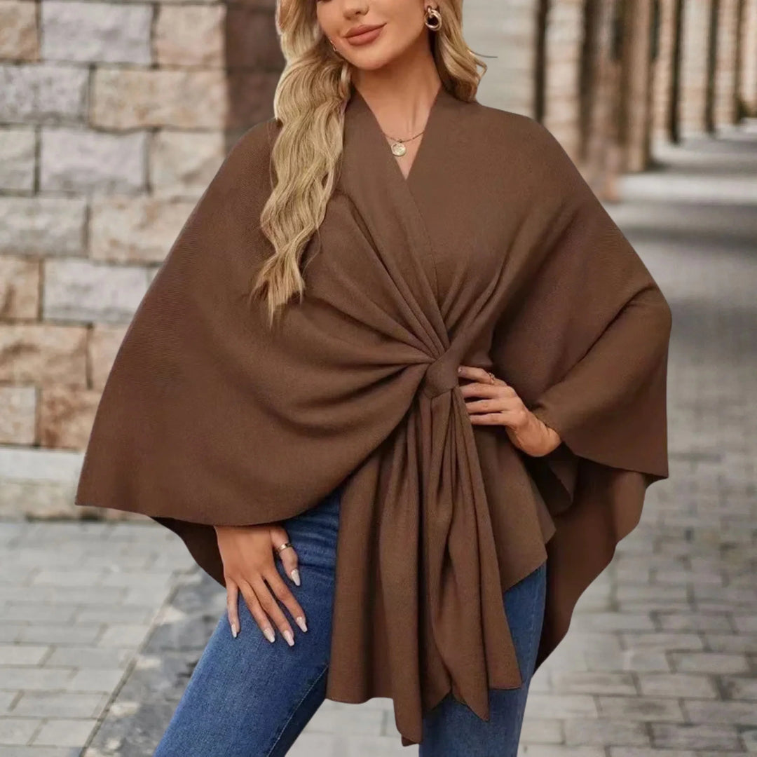 YVETTE | PONCHO ÉLÉGANT DRAPÉ