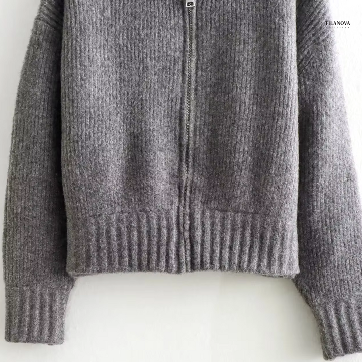 ROSA | GILET VINTAGE AVEC FERMETURE ÉCLAIR