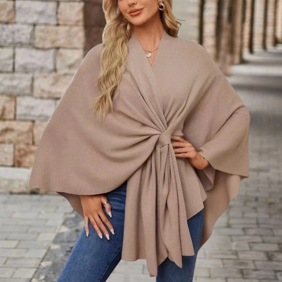 YVETTE | PONCHO ÉLÉGANT DRAPÉ