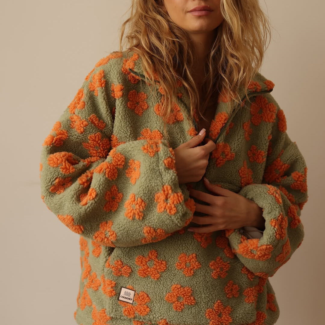 DAISY | PULL POLAIRE FLEURI CONFORTABLE