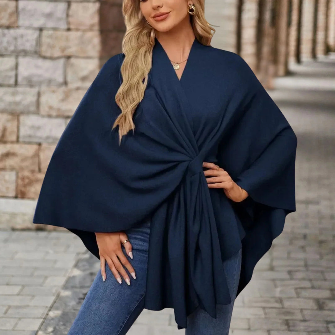 YVETTE | PONCHO ÉLÉGANT DRAPÉ