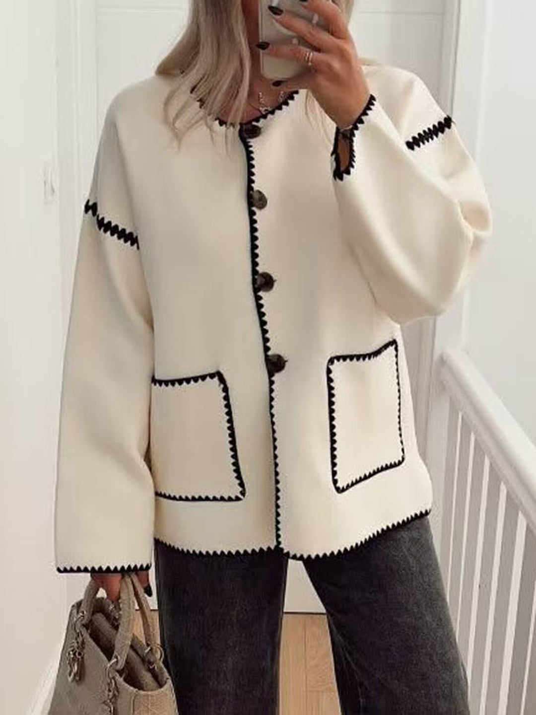 JULIETTE | VESTE CONTRASTÉE
