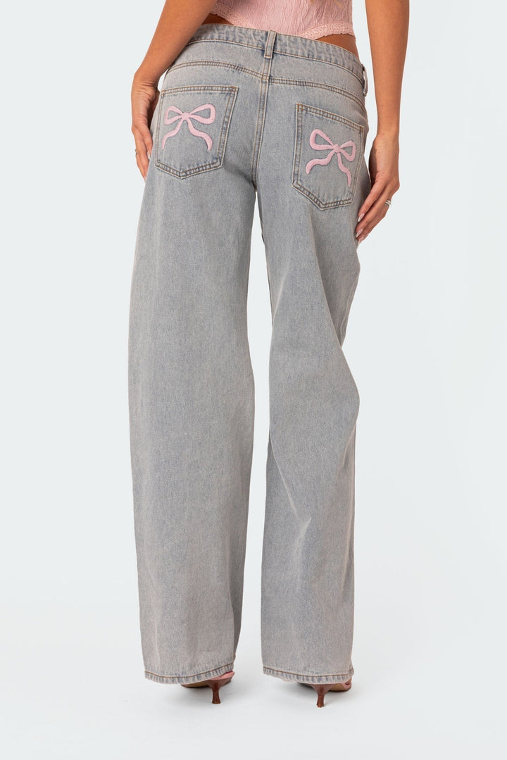 JOELLE | JEANS NŒUD PAPILLON