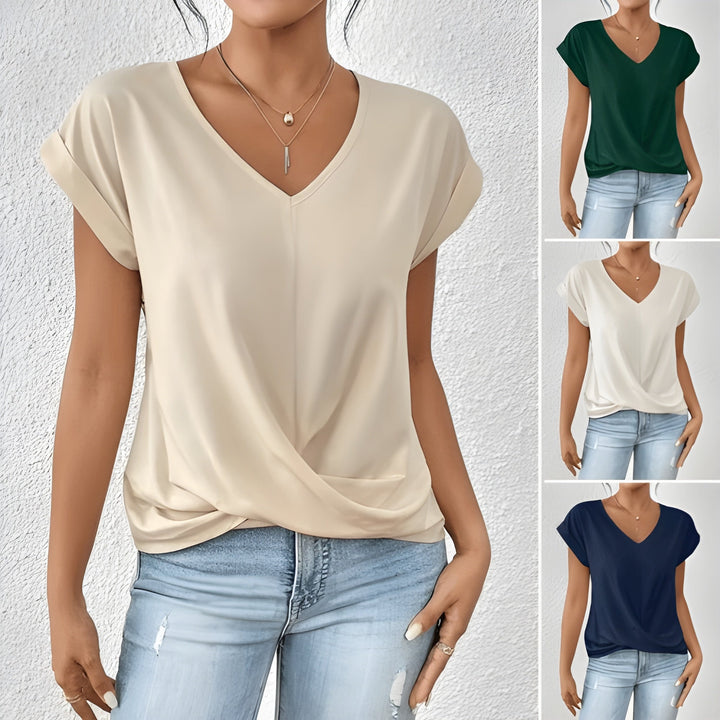 FAYE | CHEMISE CASUAL ÉLÉGANTE À COL EN V