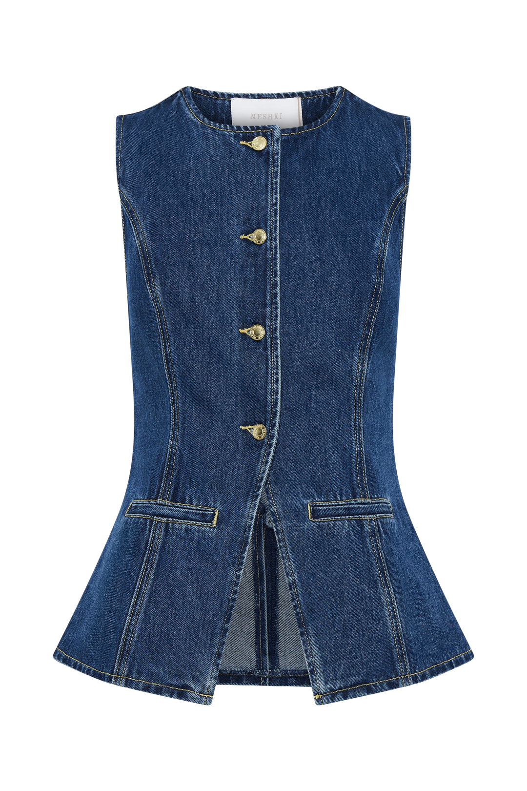 SARA | ENSEMBLE EN DENIM TENDANCE À BOUTONS