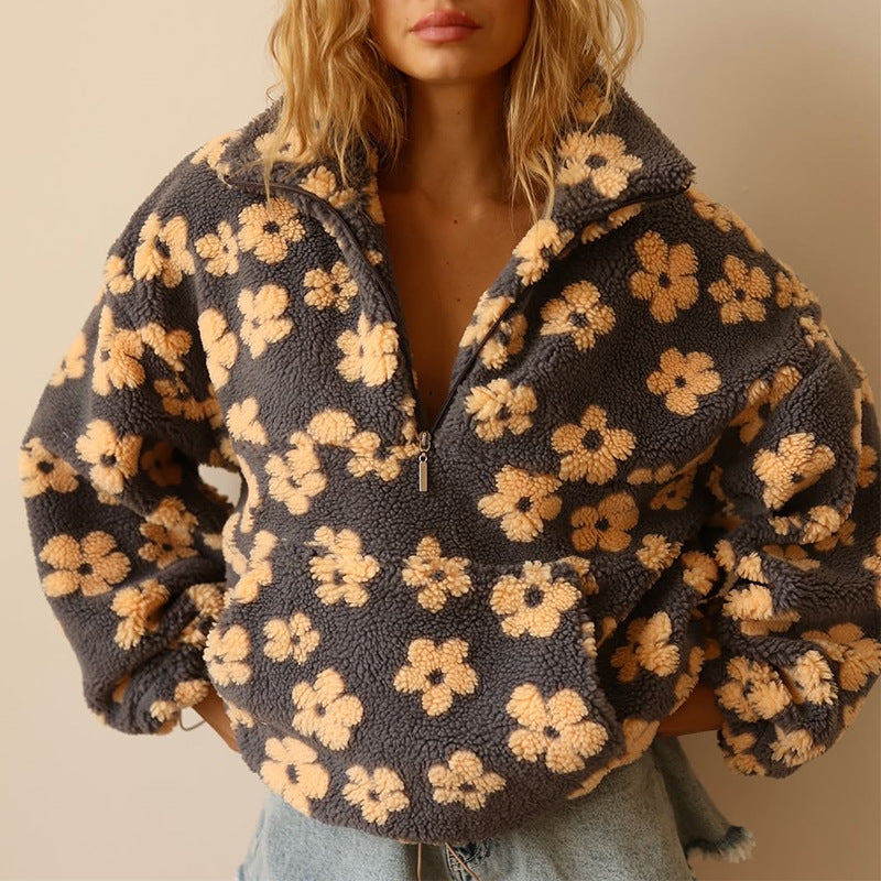 DAISY | PULL POLAIRE FLEURI CONFORTABLE