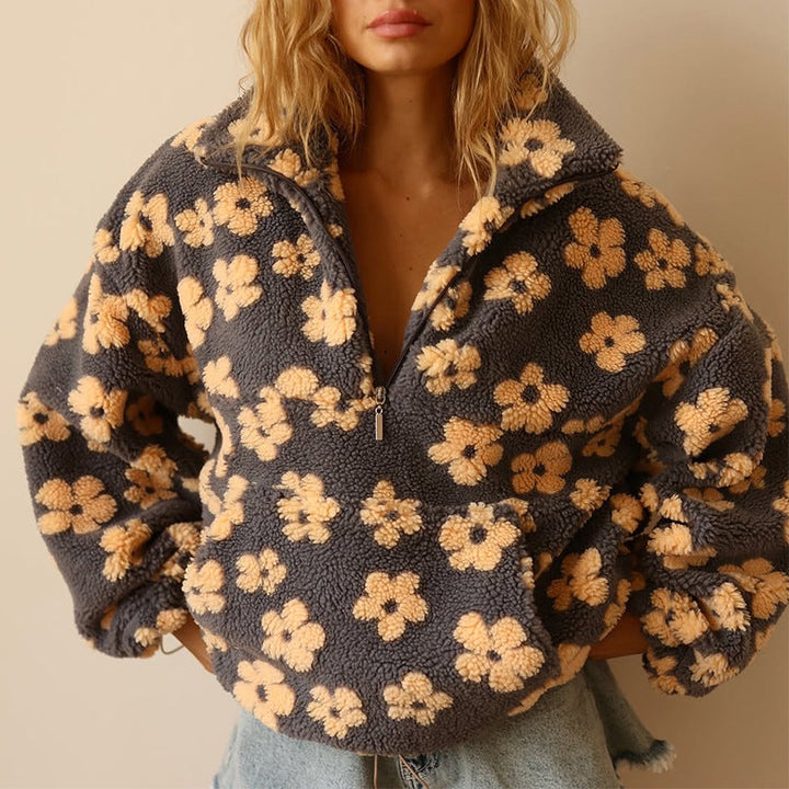 DAISY | PULL POLAIRE FLEURI CONFORTABLE