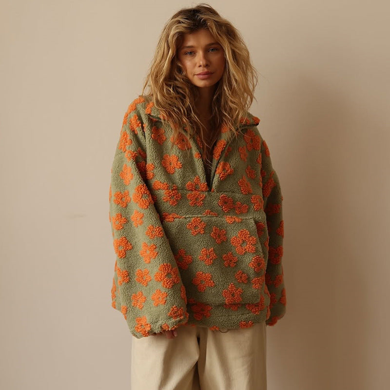 DAISY | PULL POLAIRE FLEURI CONFORTABLE