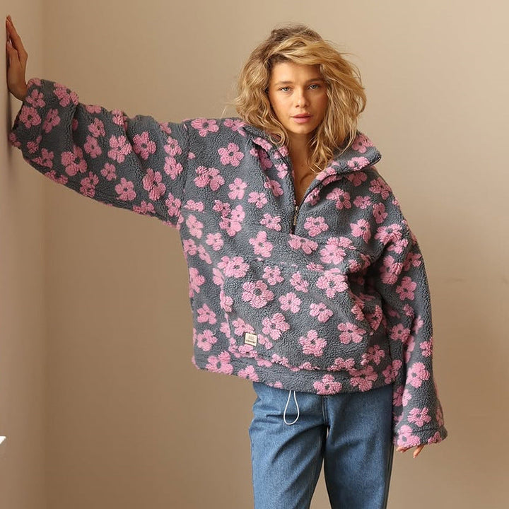 DAISY | PULL POLAIRE FLEURI CONFORTABLE