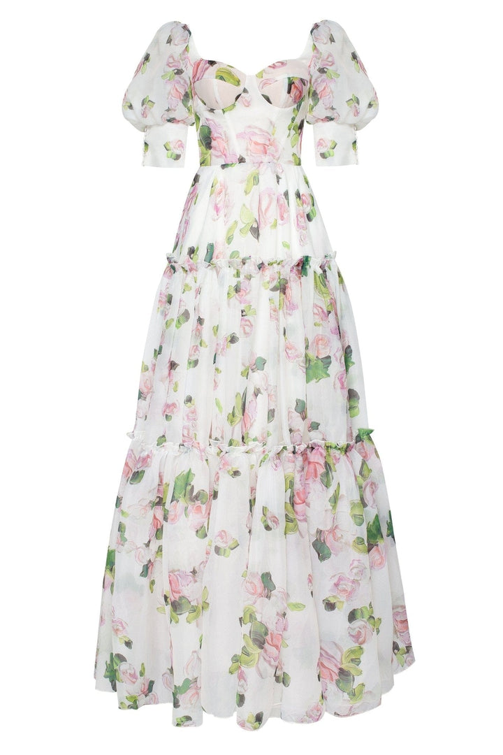 SOLÈNE | ROBE LONGUE À FLEURS
