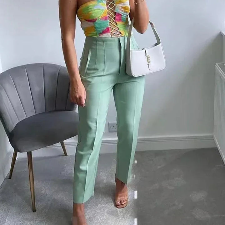AYU | PANTALON FORMELLE TAILLE HAUTE AVEC COUPE AJUSTÉE