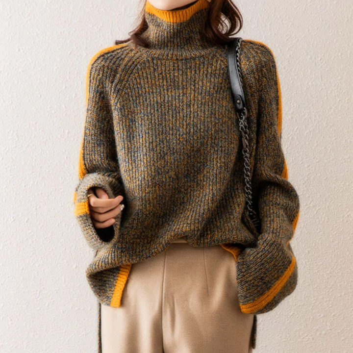 ELANORA | PULL COL ROULÉ SURDIMENSIONNÉ POUR CHALEUR ET CONFORT