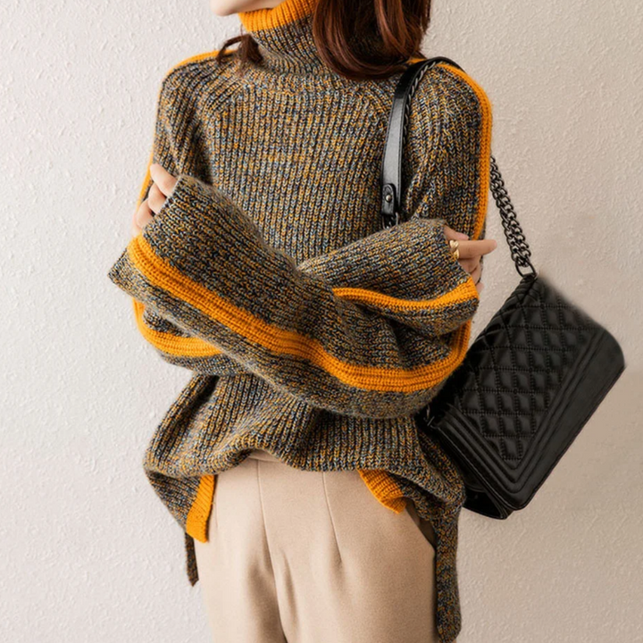 ELANORA | PULL COL ROULÉ SURDIMENSIONNÉ POUR CHALEUR ET CONFORT