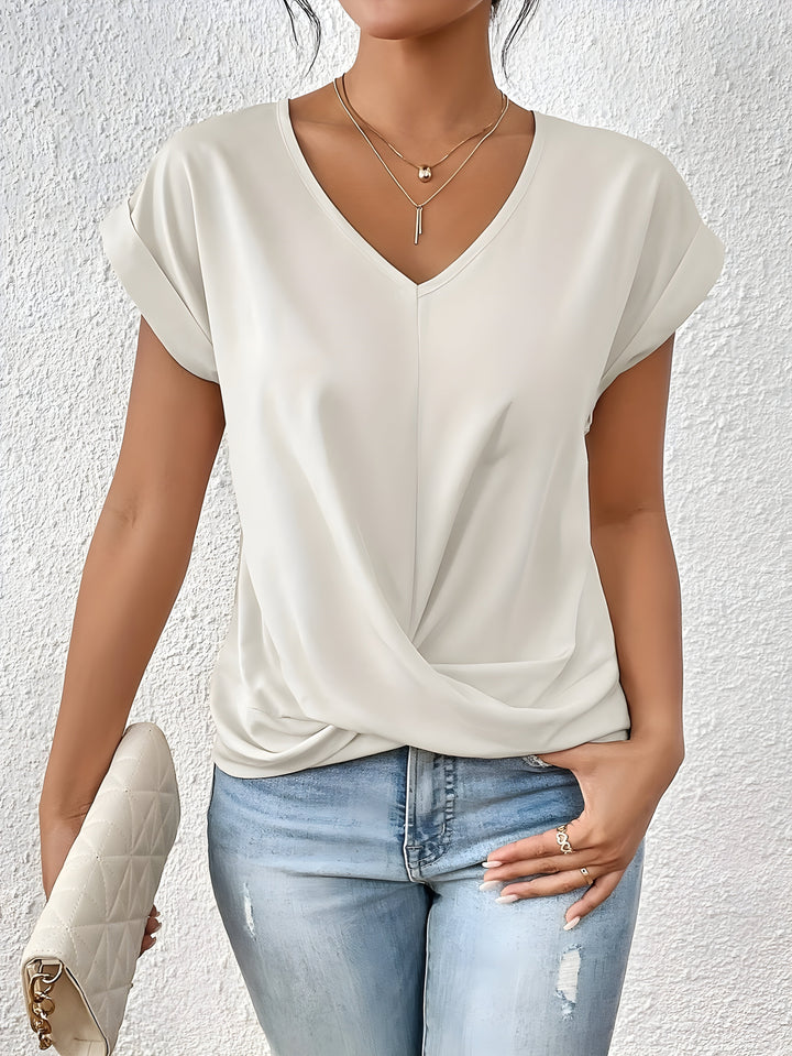 FAYE | CHEMISE CASUAL ÉLÉGANTE À COL EN V