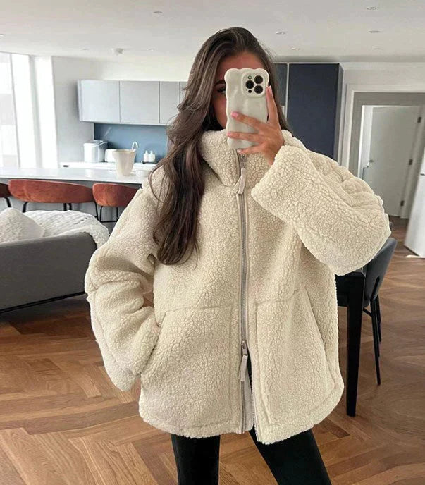 LUCIE | VESTE TEDDYFLEECE
