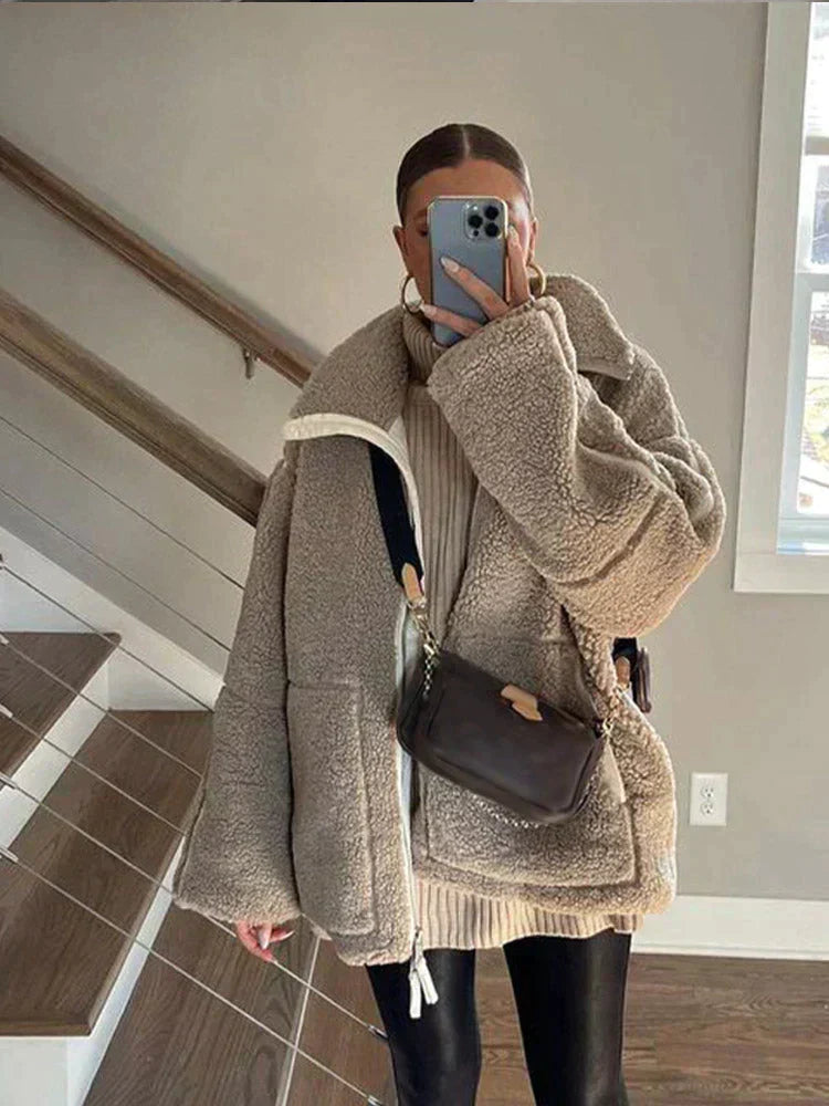 LUCIE | VESTE TEDDYFLEECE