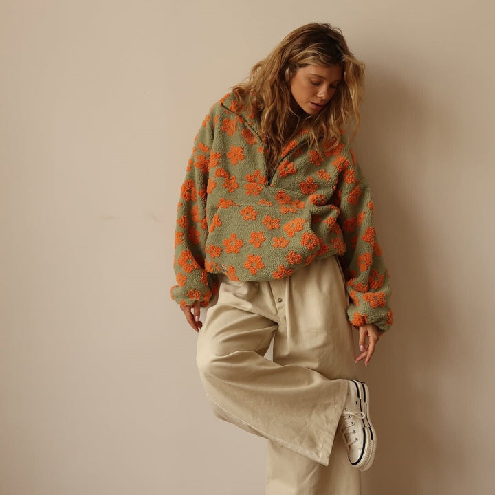 DAISY | PULL POLAIRE FLEURI CONFORTABLE