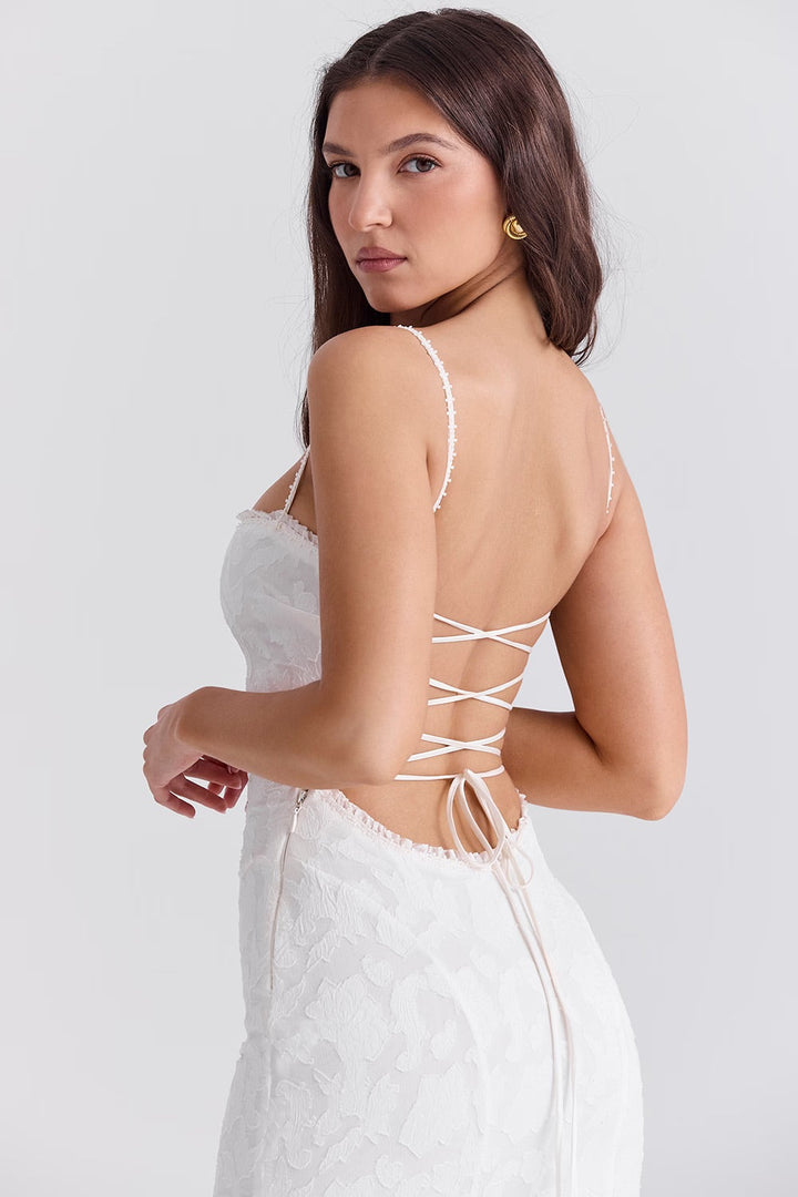 BÉATRICE | ROBE MOULANTE À MOTIFS